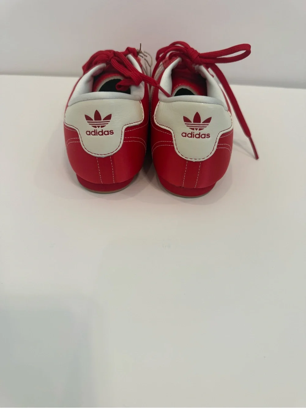 adidas Tarkwondo Lace Womens 8.5 Red Sneakers with White Stripes Streetwear